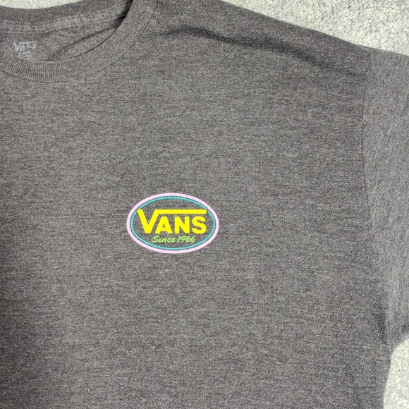 Vans Since 1966 T-Shirt Mens XL Extra Large Heather Gray Short Sleeve Tee - Picture 6 of 7
